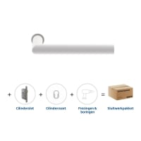 Skantrae Hang&Sluitwerkpakket 921 Orbit 19 Minimal + Cilinderrozet + Cilinderslot Wit