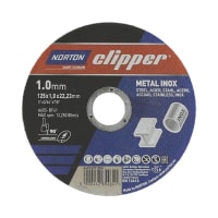 Clipper Doorslijpschijf A60S Vlak 125x1.0x22.2mm Staal/Inox