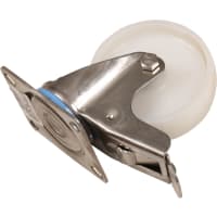 Kelfort Zwenkwiel Met Rollager 100mm 30kg Met Bevestigingsplaat En Rem Wit