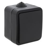 Q-Link Wisselschakelaar Opbouw IP54 Zwart