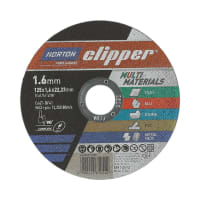Clipper Doorslijpschijf C46T Vlak 125x1.6x22.2mm Multi