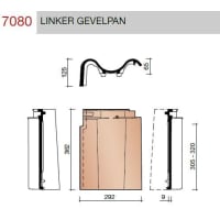 Wienerberger OVH Vario Gevelpan Links Zwart Verglaasd 738