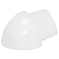 ProOne Hoekstuk Kwartrond 8mm PVC Wit
