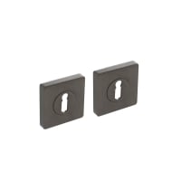Intersteel Sleutelrozet Vierkant 55x55x10mm Zamak Antracietgrijs 1 Paar