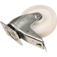 Kelfort Zwenkwiel Met Rollager 200mm 1000kg Met Bevestigingsplaat En Rem Verzinkt Wit