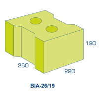 BIA Lichtbetonblok 26/19 Vuilwerk 220x260x190mm