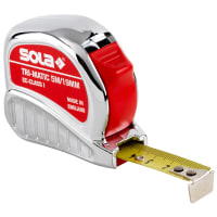 Sola Rolbandmaat Tri-Matic 19mm 5m Met Riemclip EG-Klasse 1