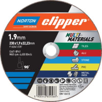 Clipper Doorslijpschijf C60T Vlak 125x1.0x22.2mm Multi