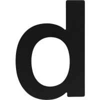 Oxloc Huisletter D 84x117mm RVS Zwart