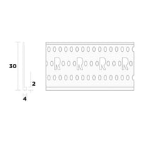 Ripstaal Stucstopprofiel 3104 260cm 4mm PVC
