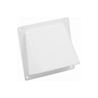 Gevelrooster Met Klep Universeel 100-125mm 110x54mm Kunststof Wit