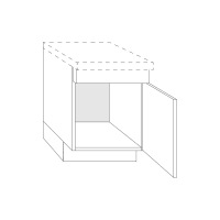 Onderkast voor Spoelunit Links ECO P01 FSC Mix 70% AG60-720 Wit Prijsgroep 1 - OGM60-DB