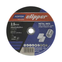 Clipper Doorslijpschijf A30S Vlak 230x2.5x22.2mm Staal/Inox