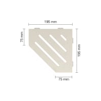 Schlüter SHELF-E-S2 Planchet 195x195mm Design Wave Alu Structuur Gecoat Ivoor SES2D10TSI