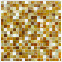 Mozaiektegel Musa Velia Cube Miel 32,7x32,7cm 3mm Glanzend Gerectificeerd