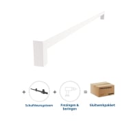 Skantrae Hang&Sluitwerkpakket 2100 Squared Greep 20x800mm + Foxtrot Schuifsysteem Wit