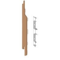 Keralit Eindkap En Connector Links Voor 2814 Licht Eiken Classic Nerf 5st