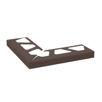 Schlüter BARA-RW Buitenhoek 90 Graden 15mm Alu Met Kleurcoating Zwartbruin E90/RW15SB