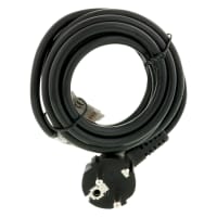 Exin Aansluitsnoer 3x1mm² 2.5m Met Stekker Zwart