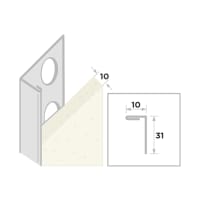 Ripstaal Stucstopprofiel 1212 300cm 10mm Aluzink