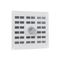 Schuifrooster Met Gaas 200x200mm Aluminium Wit