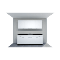 Bruynzeel Atlas Keuken Wit Samengesteld 220cm Breed Luxe Softclose Laden Inclusief Werkblad