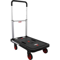 Kelfort Platformwagen Aluminium 125kg Met Anti-Slip Wielen Zwart/Rood