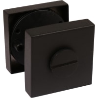 Oxloc WC-rozet Vierkant 11mm RVS Met Onderrozet Kunststof Zwart