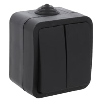 Q-Link Serieschakelaar Opbouw IP54 Zwart