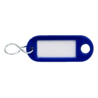 DX Sleutellabel Met Oog En S-haak Donkerblauw Kunststof 100st
