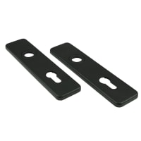 AMI Kortschild 185/44 Recht Met Kruk-/Profielcilindergat 185x44mm PC55 Aluminium Zwart