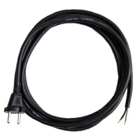 Vetec Aansluitsnoer 2x1,5mm² Kabellengte 10m H07RN-F Met Stekker Zwart