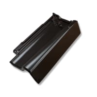 Nelskamp Flachdachpan F-12-U Zuid Gevelpan Rechts Nederlands Model Zwart Edelengobe 767