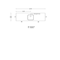 Procasa Keuken Werkblad 221x60cm Multiplex Zwart DE 2390 Voorzien Van Waterkering Zijkanten Afgewerkt Inclusief Spoelbak Lanseto 043N