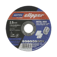 Clipper Doorslijpschijf A30S Vlak 115x2.5x22.2mm Staal/Inox
