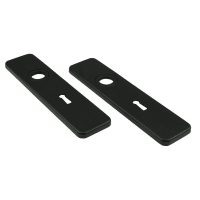 AMI Kortschild 185/44 Recht Met Kruk-/Sleutelgat 185x44mm SL56 Aluminium Zwart