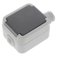 PEHA Contactdoos Opbouw 1-Voudig Randaarde Spatwaterdicht Wartel M20 Grijs