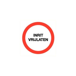 Product afbeelding voor Bord Inrit Vrijlaten 200mm Polypropyleen