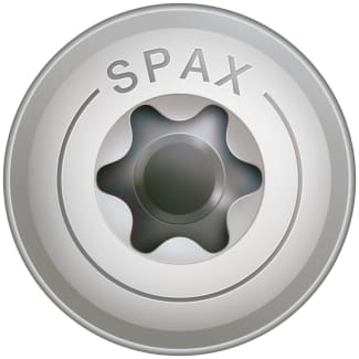 Product afbeelding voor Spax Houtschroef 6x120/68mm Discuskop 13,6mm TX-50 RVS A2 100st