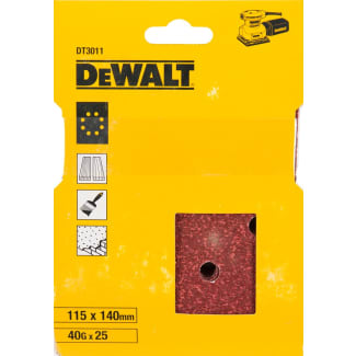 Product afbeelding voor DeWALT Schuurpapier DT3011QZ 115x140mm K40 Geperforeerd 25st