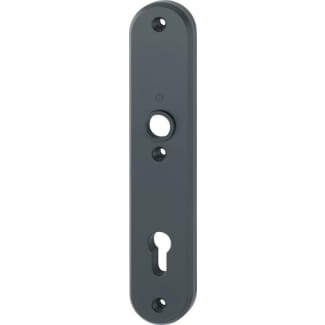 Product afbeelding voor HOPPE Veiligheidslangschild 3214 Ovaal Met Kruk-/Profielcilindergat 250x50mm PC92 Aluminium Zwart SKG3