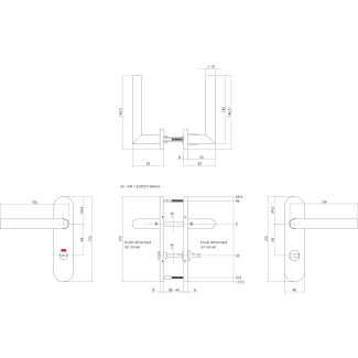 Product afbeelding voor Intersteel Deurkruk Basic Op Schild Ovaal 170x40mm WC63/8 RVS