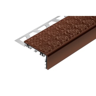 Product afbeelding voor Schlüter TREP-V60 Draagprofiel R10 12,5mm 100cm Alu Bruut Mat Geanodiseerd Notenbruin TVL60NB125/100