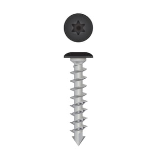 Product afbeelding voor Dynaplus Tuinbeslagschroef 6x40mm Ovaalkop TX-30 Anti Roest-Coating Kop Zwart 50st