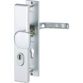 Product afbeelding voor HOPPE Veiligheidsdeurkrukgarnituur London Knop-Kruk Recht Langschild PC55 SKG3 Aluminium F1 Met Kerntrekbeveiliging