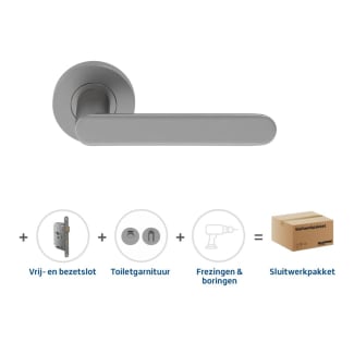 Product afbeelding voor Skantrae Hang&Sluitwerkpakket 2162 Arc 20 Regular + Toiletgarnituur + Vrij- En Bezetslot RVS