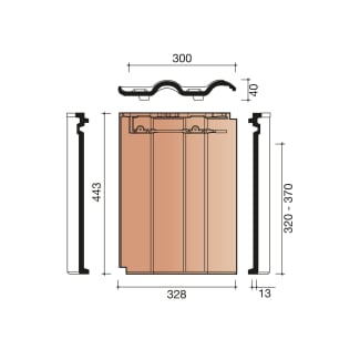 Product afbeelding voor Wienerberger Modula Dakpan Zwart Edelengobe 745