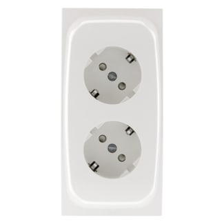 Product afbeelding voor Attema K40 Contactdoos 2-Voudig Polarwit