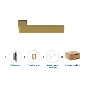 Product afbeelding voor Skantrae Hang&Sluitwerkpakket 838 Quadrate 28 Minimal + Cilinderrozet + Cilinderslot Messing