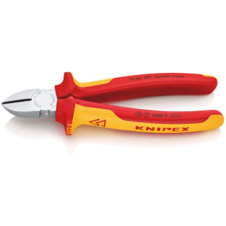 Product afbeelding voor Knipex Zijsnijtang Comfort VDE 180mm Verchroomd